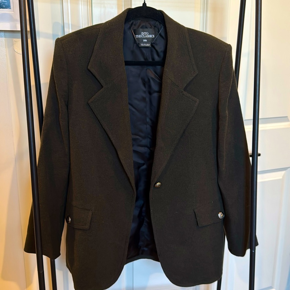 Zara blazer, dark military green, size L